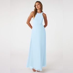 Azazie Aubree Sky Blue Gown
